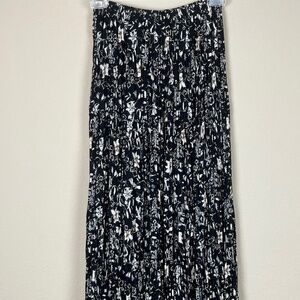 Tour De France One Size Layered Pleated Maxi Skirt Black/Tan; EUC